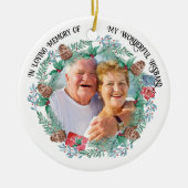 In Love Memory Foto Kiefernkranz Keramik oder Keramik Ornament (Vorne)