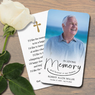 In Love Memory Foto Lesezeichen Prayer Card Visitenkarte