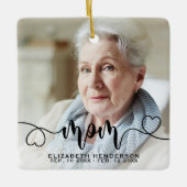 In Love Memory Foto Mama Keramik Ornament (Vorderseite)