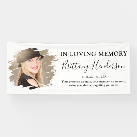 In Love Memory | Foto-Memorial-Banner Banner (Horizontal)