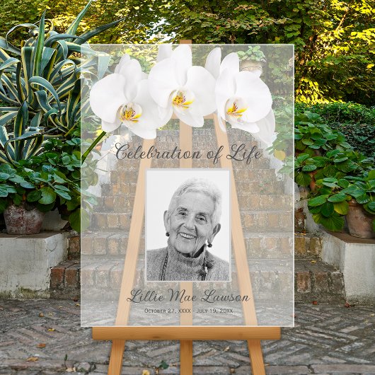 In Love Memory Foto Memorial Beerdigung Acrylschild