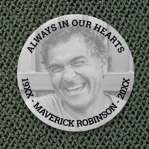 In Love Memory Foto Memorial Beerdigung Button