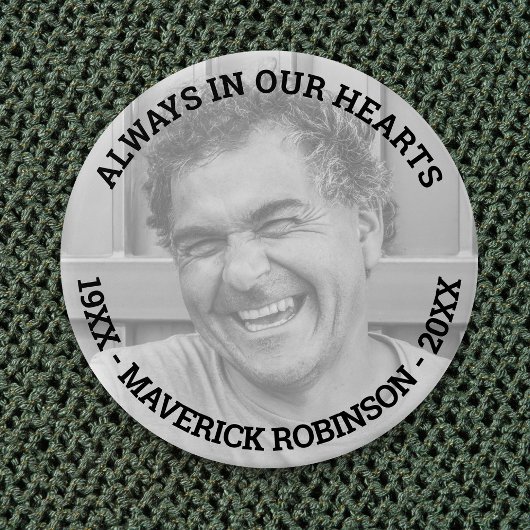 In Love Memory Foto Memorial Beerdigung Button
