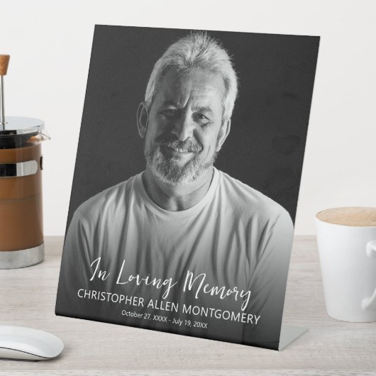 In Love Memory Foto Memorial Beerdigung Sockelschild (In Situ)