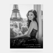 In Love Memory Foto Memorial Begrüßung Acrylschild (Vorderseite)