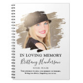 In Love Memory | Foto Memorial Guest Notizblock (Vorderseite)