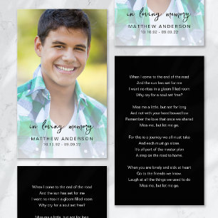 In Love Memory Foto Memorial Poem Card