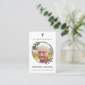 In Love Memory Foto Memorial Prayer Card Visitenkarte (Stehend Vorderseite)
