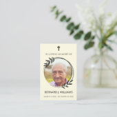 In Love Memory Foto Memorial Prayer Card Visitenkarte (Stehend Vorderseite)