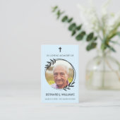 In Love Memory Foto Memorial Prayer Card Visitenkarte (Stehend Vorderseite)