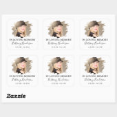 In Love Memory | Foto Memorial Square Sticker (Blatt)