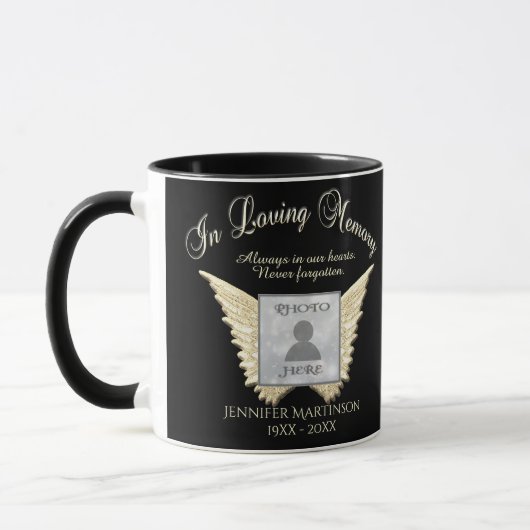 In Love Memory Foto Memorial Tasse (Links)