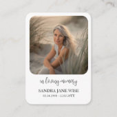 In Love Memory Foto Memorial Wallet Card Begleitkarte (Vorderseite)