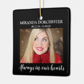 In Love Memory Foto Memorial Weihnachtsbaum Keramikornament (Links)