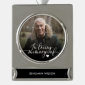 In Love Memory Foto Metal Ornament (Vorderseite)