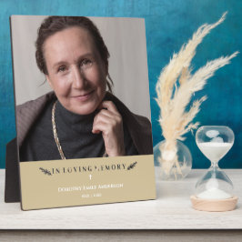 In Love Memory Foto Minimalistisch Loved Ones Gold Fotoplatte