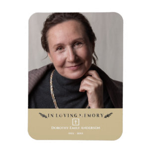In Love Memory Foto Minimalistisch Loved Ones Gold Magnet