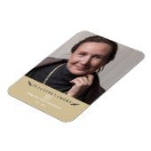 In Love Memory Foto Minimalistisch Loved Ones Gold Magnet (Linke Seite)