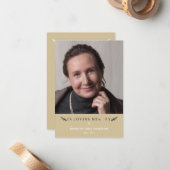 In Love Memory Foto Minimalistisch Loved Ones Gold Mitteilungskarte (Vorderseite/Rückseite Beispiel)