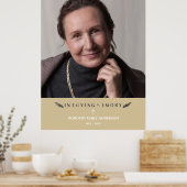 In Love Memory Foto Minimalistisch Loved Ones Gold Poster (Küche)