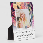 In Love Memory Foto Moody Floral Memorial Fotoplatte (Seite)