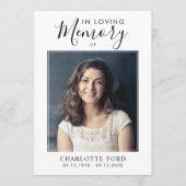 In Love Memory Foto Order of Service Memorial Programm (Vorderseite)