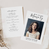 In Love Memory Foto Order of Service Memorial Programm