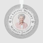 In Love Memory Foto Ornament (Rückseite)