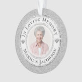 In Love Memory Foto Ornament (Vorderseite)