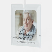 In Love Memory Foto Ornament Aus Glas (Vorderseite links)