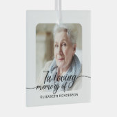 In Love Memory Foto Ornament Aus Glas (Vorderseite Rechts)