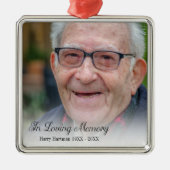 In Love Memory Foto Ornament Aus Metall (Vorne)