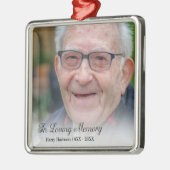 In Love Memory Foto Ornament Aus Metall (Links)