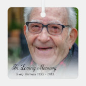 In Love Memory Foto Ornament Aus Metall (Rückseite)