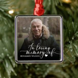 In Love Memory Foto Ornament Aus Metall