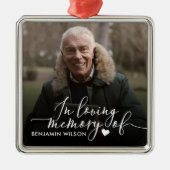 In Love Memory Foto Ornament Aus Metall (Vorne)