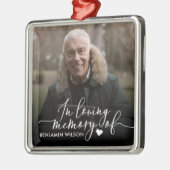 In Love Memory Foto Ornament Aus Metall (Links)