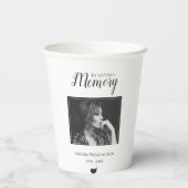 In Love Memory | Foto Pappbecher (Rückseite)