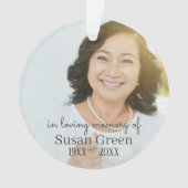 In Love Memory Foto | Personalisierte Weihnachten Ornament (Vorderseite)