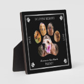 In Love Memory Foto Pet Memorial - Black Silver Fotoplatte (Vorderseite)