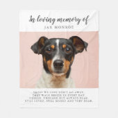 In Love Memory Foto Pet Memorial Blanket Fleecedecke (Vorderseite)