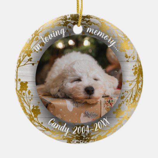In Love Memory | Foto Pet Memorial Foyers Keramik Ornament (Vorne)