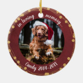 In Love Memory Foto Pet Memorial Lichtkränze Keramik Ornament (Hinten)