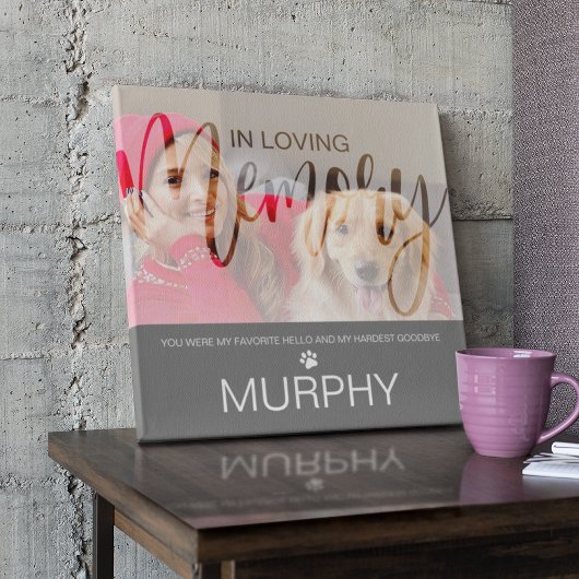 In Love Memory Foto Pet Memorial Plaque Fotoplatte