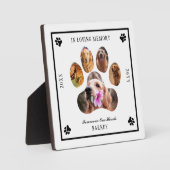 In Love Memory Foto Pet Memorial - White Black Fotoplatte (Vorderseite)