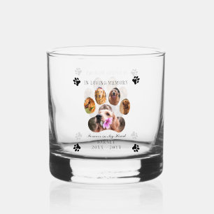 In Love Memory Foto Pet Memorial - White Black Whiskyglas