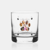 In Love Memory Foto Pet Memorial - White Black Whiskyglas (Rückseite)