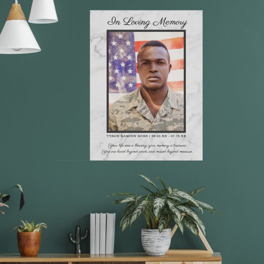 In Love Memory Foto Quote Beerdigung Memorial Poster (Wohnzimmer 1)