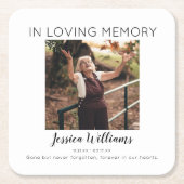 In Love Memory | Foto Rechteckiger Pappuntersetzer (Vorderseite)