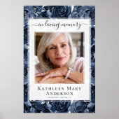 In Love Memory Foto Rose Begrüßungszeichen Poster (Vorne)